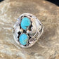 Navajo Kingman Turquoise Multi-Stone Ring | Authentic Native American Sterling Silver | Sz 12 | 14167