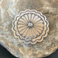 Authentic Native American Navajo Pin | Sterling Silver Stamped Design | Handmade | 1207
