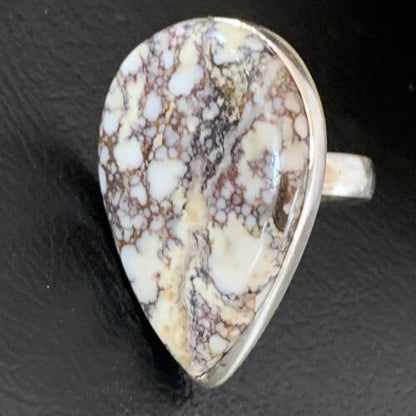 Navajo Wild Horse Turquoise Ring | Sterling Silver | Sz 7 | Authentic Native American Handmade | 10502