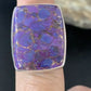 Adjustable Navajo Purple Mojave Turquoise Ring | Sterling Silver | Sz 8 | Authentic Native American Handmade | 11601