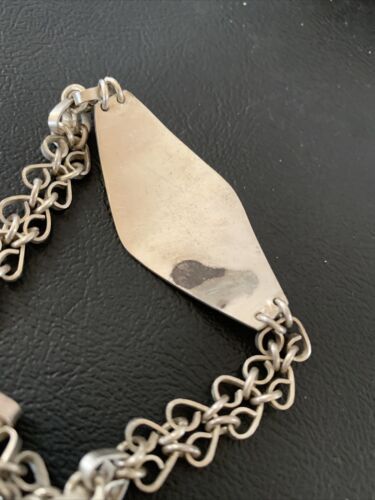 Vintage Navajo Sterling Silver Butterfly Link Bracelet | Authentic Native American Handmade | 1467