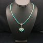 Navajo Turquoise Cluster Pendant Necklace | Sterling Silver | 20" | Authentic Native American Handmade | 4079