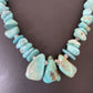 Navajo Blue Turquoise Nugget Beads Necklace | Sterling Silver | Authentic Native American Handmade | 22" | 1345