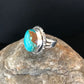 Navajo Blue Pilot Mountain Turquoise Ring | Sterling Silver | Sz 9 | Authentic Native American Handmade | 8242
