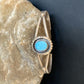 Handmade Women's Sterling Silver Blue Kingman Turquoise Cuff Wire Bracelet | 12878