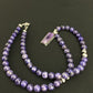 Navajo Charoite Pendant with Pearls | Sterling Silver Necklace | 21" | Authentic Native American Handmade | 4877