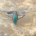 Navajo Green Malachite Ring | Sterling Silver | Sz 5.5 | Authentic Native American Handmade | 10873