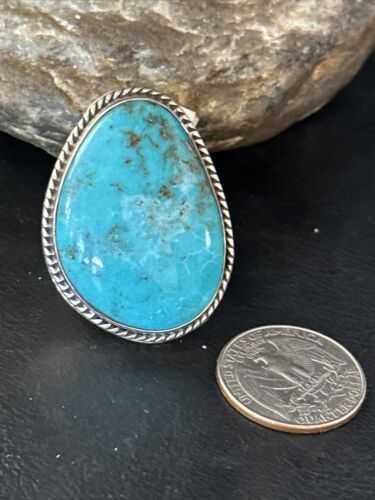 Sterling Silver Blue Kingman Turquoise Ring | Sz 9 | 00125
