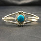 Navajo Blue Turquoise Children's Bracelet | Sterling Silver | Authentic Native American Handmade | 4375