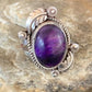 Native American Navajo Purple Sugilite Ring | Sterling Silver | Sz 10.5 | 10446