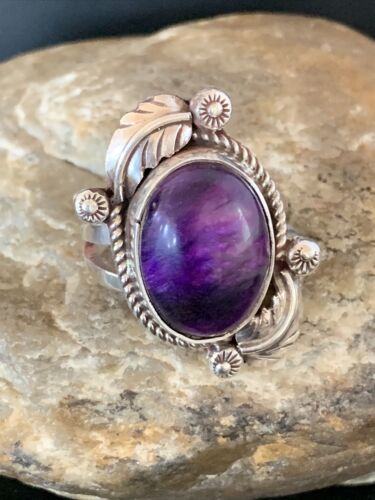 Native American Navajo Purple Sugilite Ring | Sterling Silver | Sz 10.5 | 10446 - Masha USA