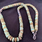 Navajo Green Turquoise Heishi Necklace Stabilized  | 8mm | 20" Sterling Silver | Southwestern Native American | 00969