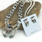 Zuni Owl Inlay Turquoise Squash Blossom Necklace Set | Sterling Silver | Native American Handmade | 1310