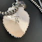 Men's Navajo White Buffalo Turquoise Pendant Necklace | Sterling Silver | Authentic Native American Handmade | 11846