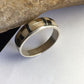 Navajo Sterling Silver Onyx & Picture Jasper Inlay Ring | Sz 13.5 | Authentic Native American Handmade | 1592
