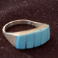Native American Navajo Kingman Turquoise Ring | Sterling Silver | Sz 5.5 | 1130
