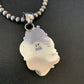 Men's Navajo Pearls Necklace with Blue Kingman Turquoise Pendant | Sterling Silver | Native American Handmade | 12590