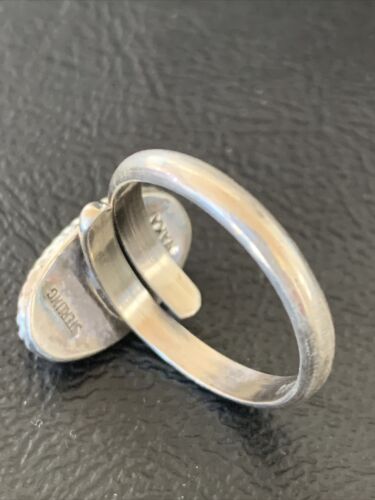 Navajo Lapis Lazuli Adjustable Ring | Sterling Silver | Sz 7 | Authentic Native American Handmade | 12448