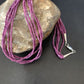 Navajo Purple Sugilite 5-Strand Necklace | Sterling Silver Rice Heishi | 20" | Authentic Native American Handmade | 12929