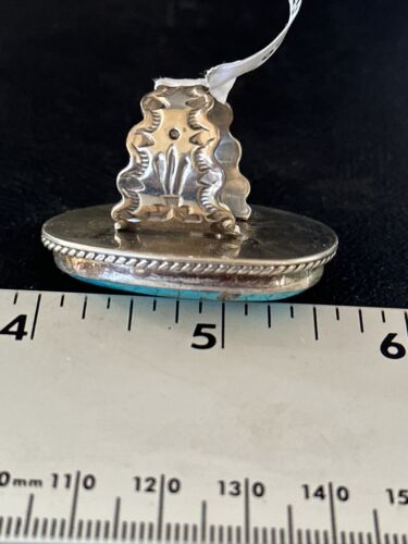 Navajo Sterling Silver Blue Kingman Turquoise Ring | Sz 9 | 00126