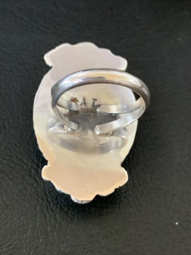 Navajo Blue Kingman Turquoise Ring | Sterling Silver | Sz 7.5 | Authentic Native American Handmade | 13381
