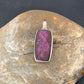 Navajo Purple Sugilite Pendant | Sterling Silver Pearls | 1.50" | Authentic Native American Handmade | 10931