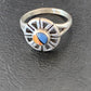 Navajo Blue Lapis Spiny Inlay Ring | Sz 8 | Authentic Native American Handmade | 11183