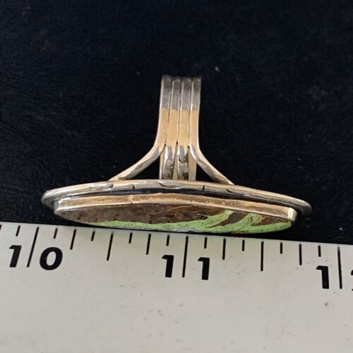 Navajo Green Gaspeite Ring | Sterling Silver | Sz 11 | Authentic Native American Handmade | 13859