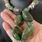Navajo Chunky Spiderweb Green Turquoise Necklace | Sterling Silver | 20" | Authentic Native American Handmade | 11763