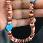 Navajo Turquoise | Purple Red Spiny Oyster Bead Necklace | Sterling Silver | 22" | 10143