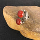 Navajo Apple Coral Sponge Ring | Sterling Silver Multi-Stone | Sz 9.25 | Native American Handmade |  8857