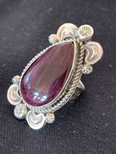 Native American Men's Purple Spiny Oyster Ring | Sterling Silver | Sz 11 | 425