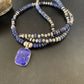 Native American Navajo Blue Lapis Pendant Necklace | Sterling Silver | Authentic Handmade | 12250