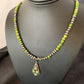 Navajo Green Gaspeite Turquoise Pendant | Authentic Native American Sterling Silver | Multi-Stone | 12265