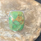 Adjustable Navajo Green Mojave Turquoise Ring | Sterling Silver | Sz 8 | Authentic Native American Handmade | 11785