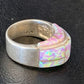 Navajo Pink Opal Inlay Band Ring | Sz 6.5 | Authentic Native American Handmade | 14161