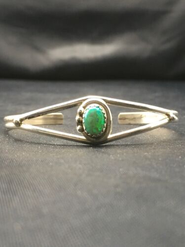Southwestern Green Opal Children's Bracelet | Sterling Silver | Handmade | 4377