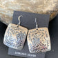 Navajo Sterling Silver Stamped Dangle Earrings | Authentic Native American Handmade | 1657