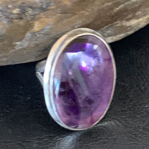 Southwestern Purple Amethyst Ring | Sterling Silver | Sz 9 | 12944