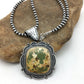 Navajo Royston Turquoise Pendant Necklace | Sterling Silver | Authentic Native American Handmade | 4215