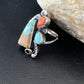 Southwestern Multi-Stone Men's Ring | Authentic Native American Sterling Silver | Turquoise & Spiny Oyster | Sz 11 | 2166