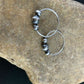Native American Navajo Pearls Hoop Earrings | Sterling Silver | 3755