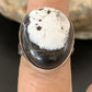 Native American Men's Navajo White Buffalo Turquoise Ring | Sterling Silver | Sz 8 | 1824
