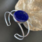 Minimalist Women's Blue Lapis Lazuli Cuff Wire Bracelet | Sterling Silver | 12872