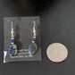 Navajo Lapis Lazuli Bead Dangle Earrings | Sterling Silver | 1" | Authentic Native American Handmade | 13329