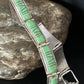 Native American Women's Green Gaspeite Inlay Link Bracelet | Sterling Silver | 7.5" | 14270