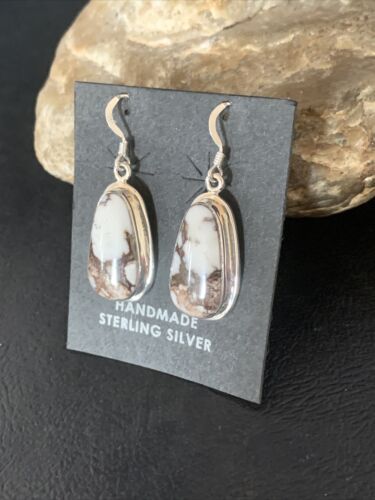 Native American Women's Wild Horse Earrings | Sterling Silver | Navajo Handmade | 14085