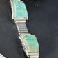 Authentic Navajo Men's Wristwatch | Blue Turquoise Inlay | Sterling Silver Tips | Native American Jewelry | 14395