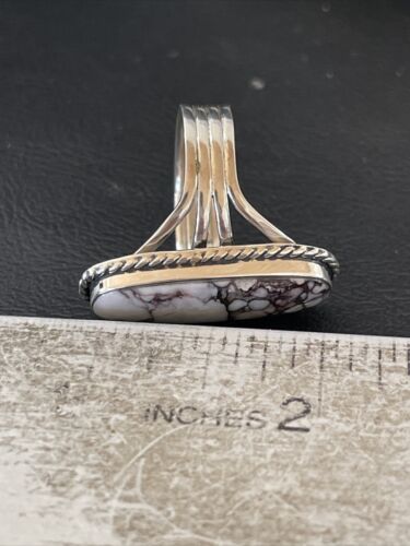 Southwestern Navajo Wild Horse Turquoise Ring | Sterling Silver | Sz 11 | 01878