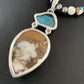 Navajo Wild Horse Turquoise Pendant Necklace | Authentic Native American Sterling Silver | Multi-Stone | 13294